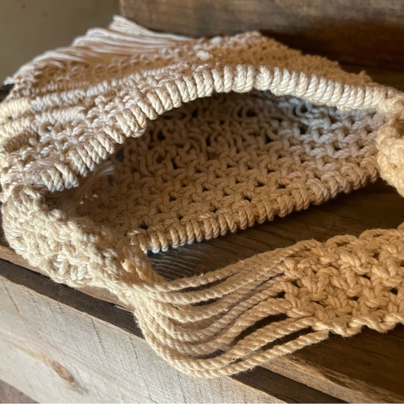 Vintage Macramé Boho Hippie Shoulder Bag Cross-body🌻 ☮️ - Picture 7 of 13